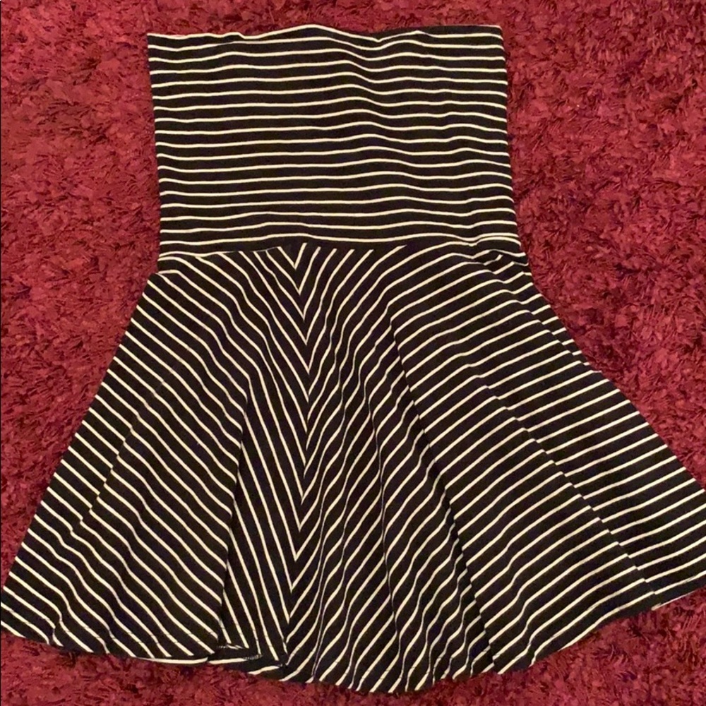 Striped skater skirt